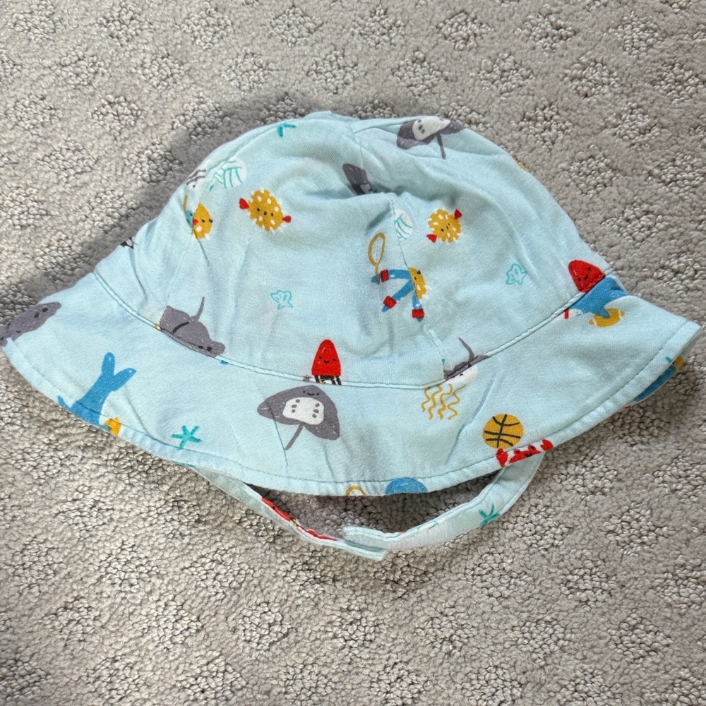 Angel Dear Playful Print Bucket Hat - Light Blue